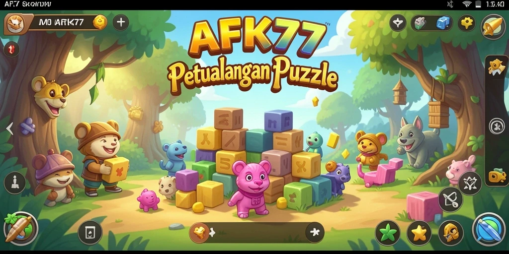 Screenshot gameplay AFK77 menampilkan tantangan Puzzle yang menarik.