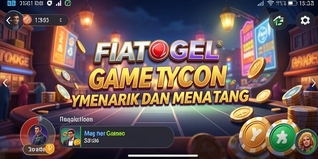 Tampilan gameplay FIATOGEL dengan elemen Tycoon yang mendebarkan.