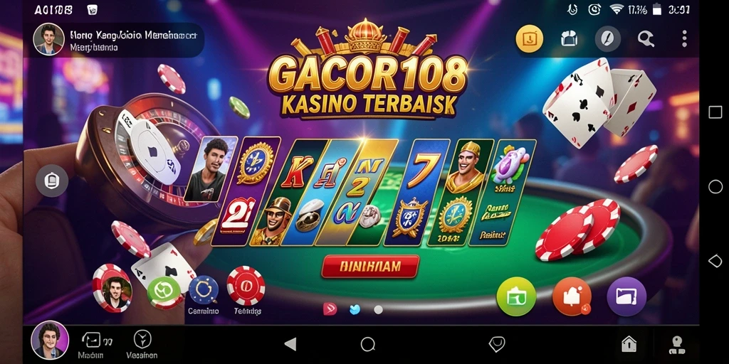 Screenshot gameplay GACOR108 menampilkan suasana kasino yang mengasyikkan dan interaktif.