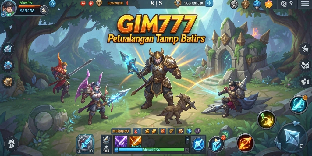 Tangkapan layar GIM777 menampilkan aksi seru dalam pertarungan MMORPG.