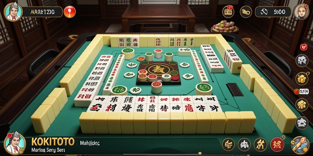 Screenshot KOKITOTO menampilkan gameplay Mahjong yang menarik.