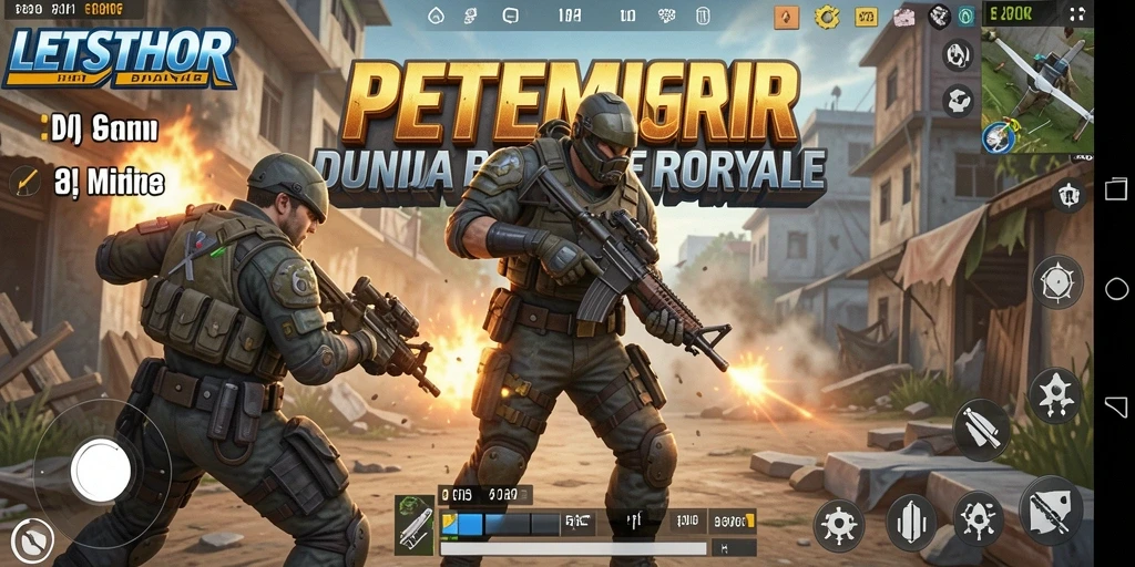 Gameplay seru dan mendebarkan di LETSTHOR Battle Royale.