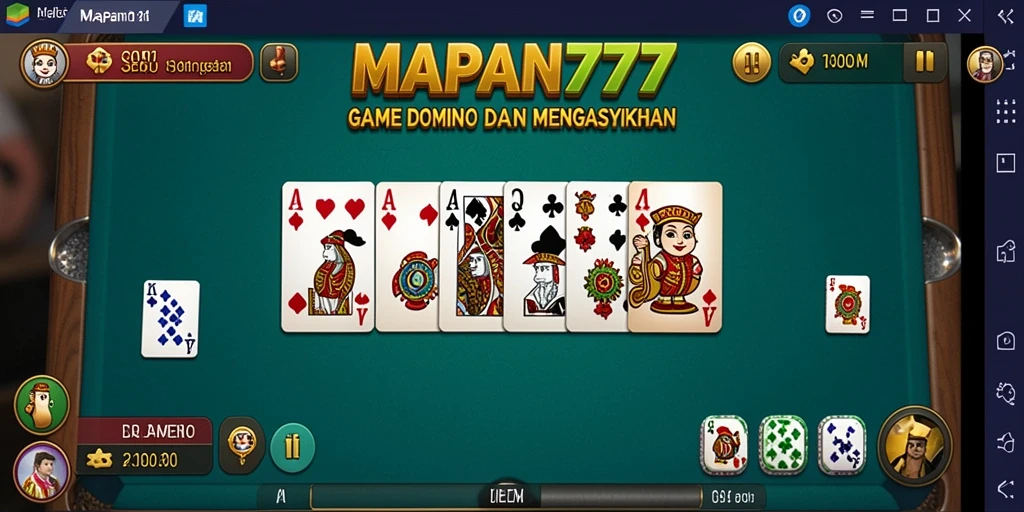 Tampilan seru gameplay Domino di MAPAN777.