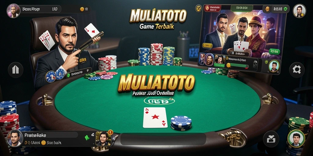 Screenshot gameplay MULIATOTO menampilkan aksi seru dalam bermain Poker.
