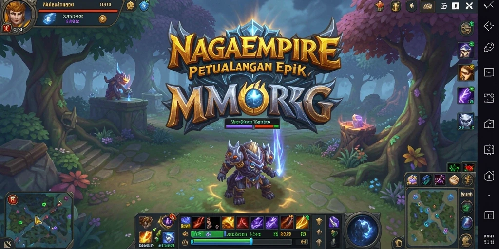 Tampilan gameplay NAGAEMPIRE yang memukau dan mendetail.