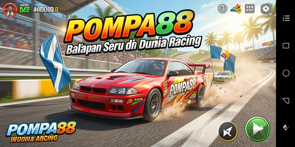 Gameplay menegangkan di dalam balapan POMPA88.